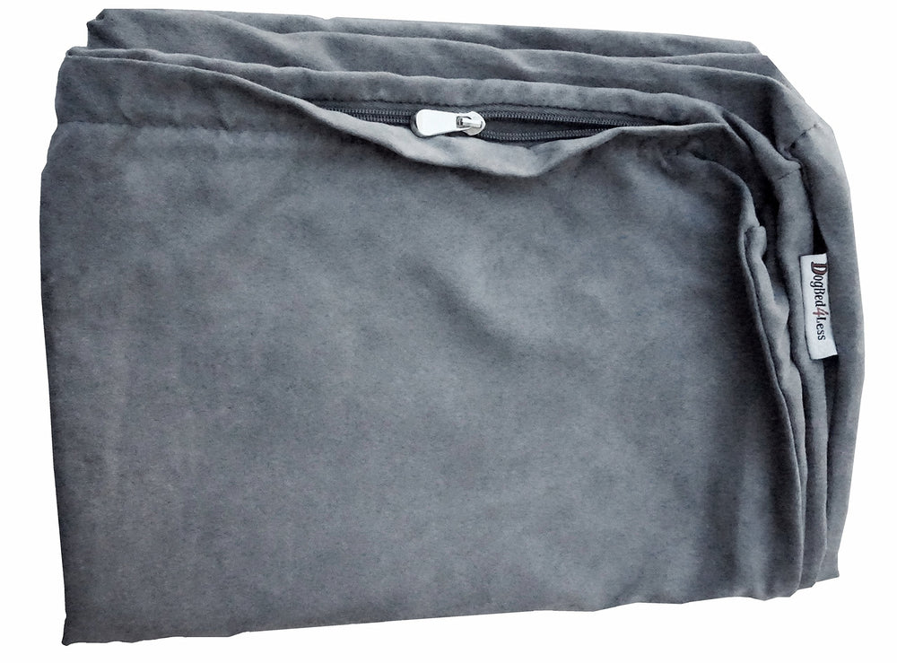 Dogbed4less couverture extérieure suede gris 55x47x4 pouces, facile a nettoyer.