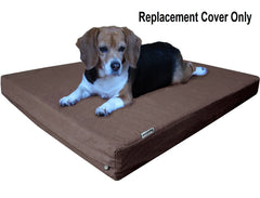 Housse Dogbed4less denim chocolat, lavage en machine pour un nettoyage pratique.