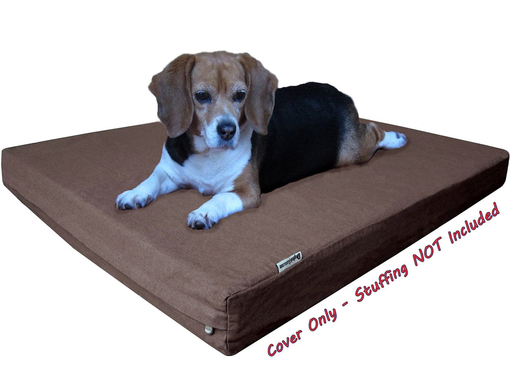 Housse Dogbed4less en denim lavable en machine pour entretien rapide.