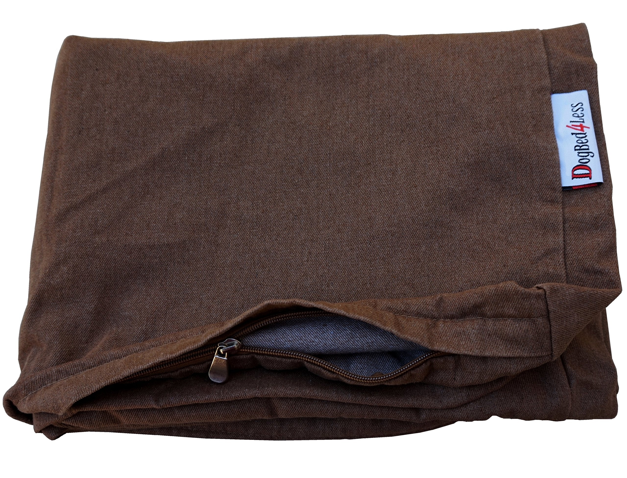 Housse denim remplacement 41x27x4 Dogbed4less, facile à nettoyer et changer.