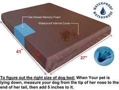Dogbed4less nappe mémoire gel infusée: régule la température pour le confort.