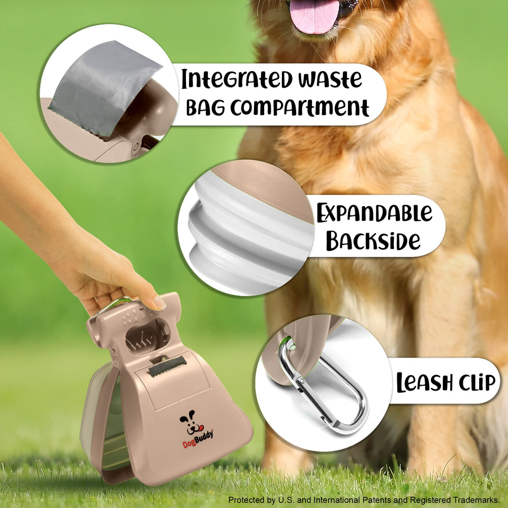 DogBuddy attache-sac intégrée et laisse, pratique lors des sorties avec chien.