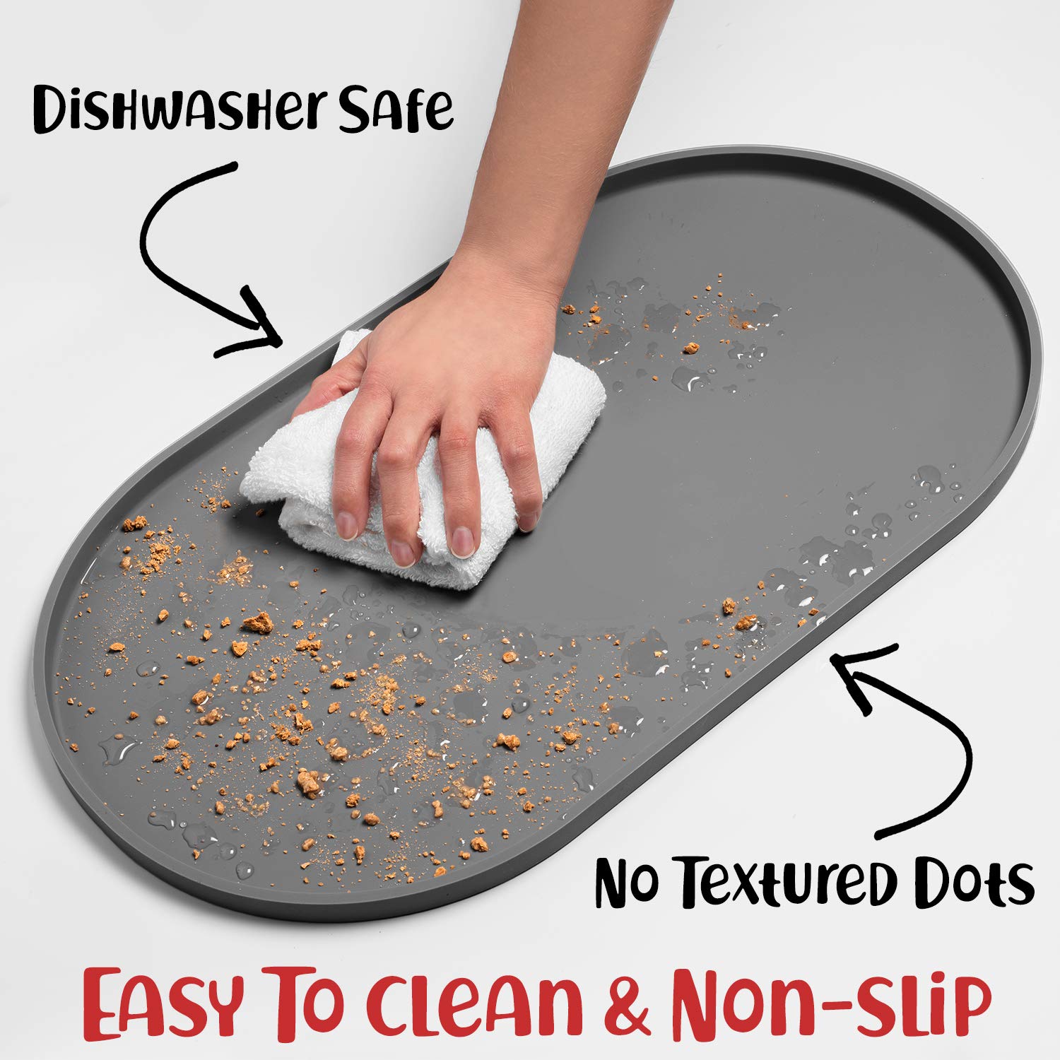 DogBuddy Tapis alimentaire, facile à nettoyer, idéal pour les voyages et les visites.