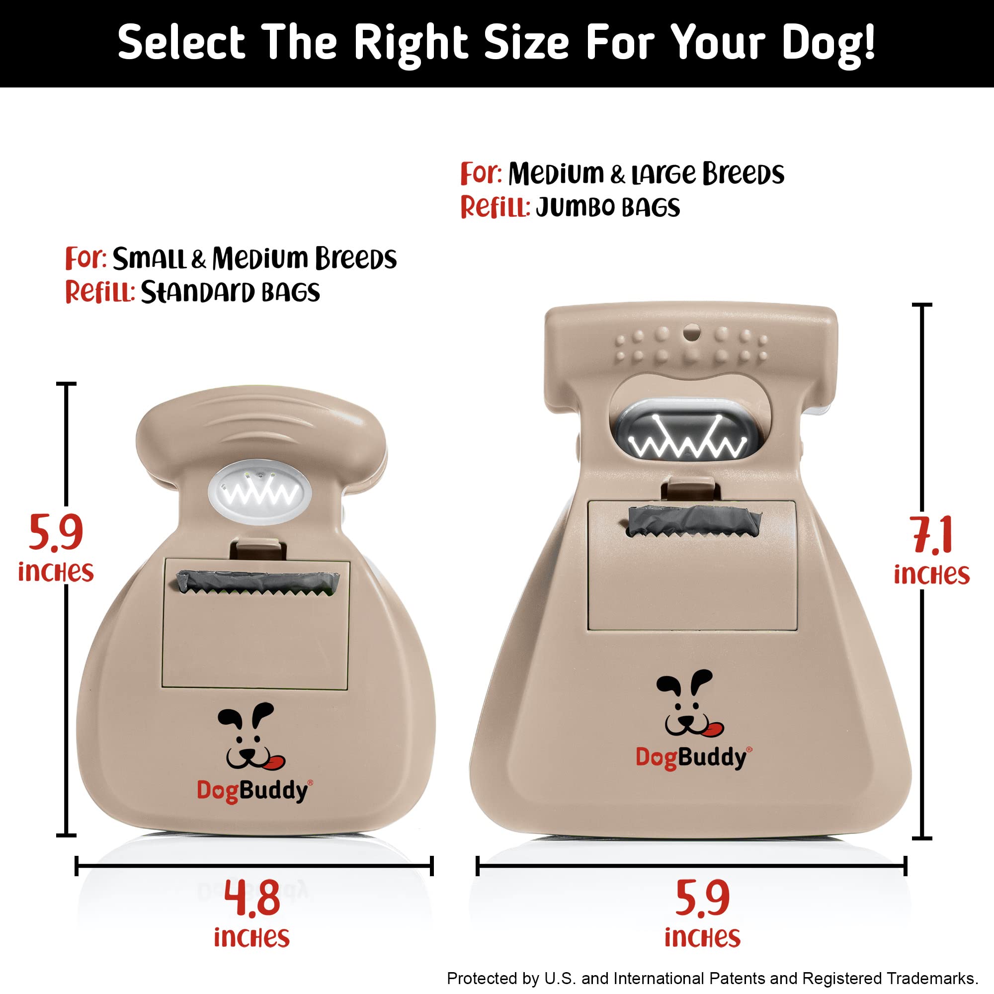 DogBuddy ramasse-crottes avec attache-sac intégré, hygiénique et efficace.