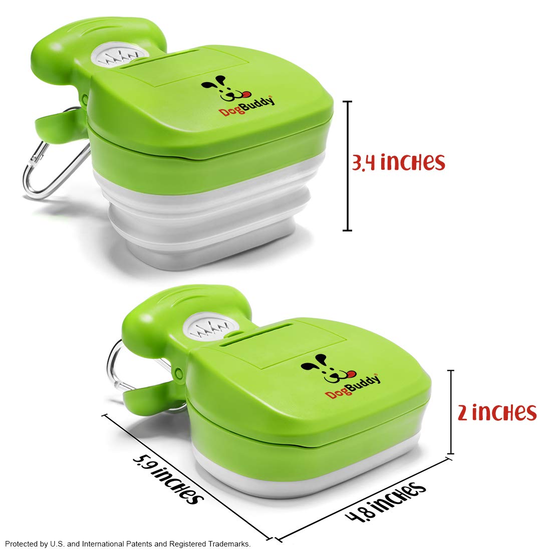 DogBuddy ramasse-crottes extensible s'adapte à toutes les tailles de déjections.
