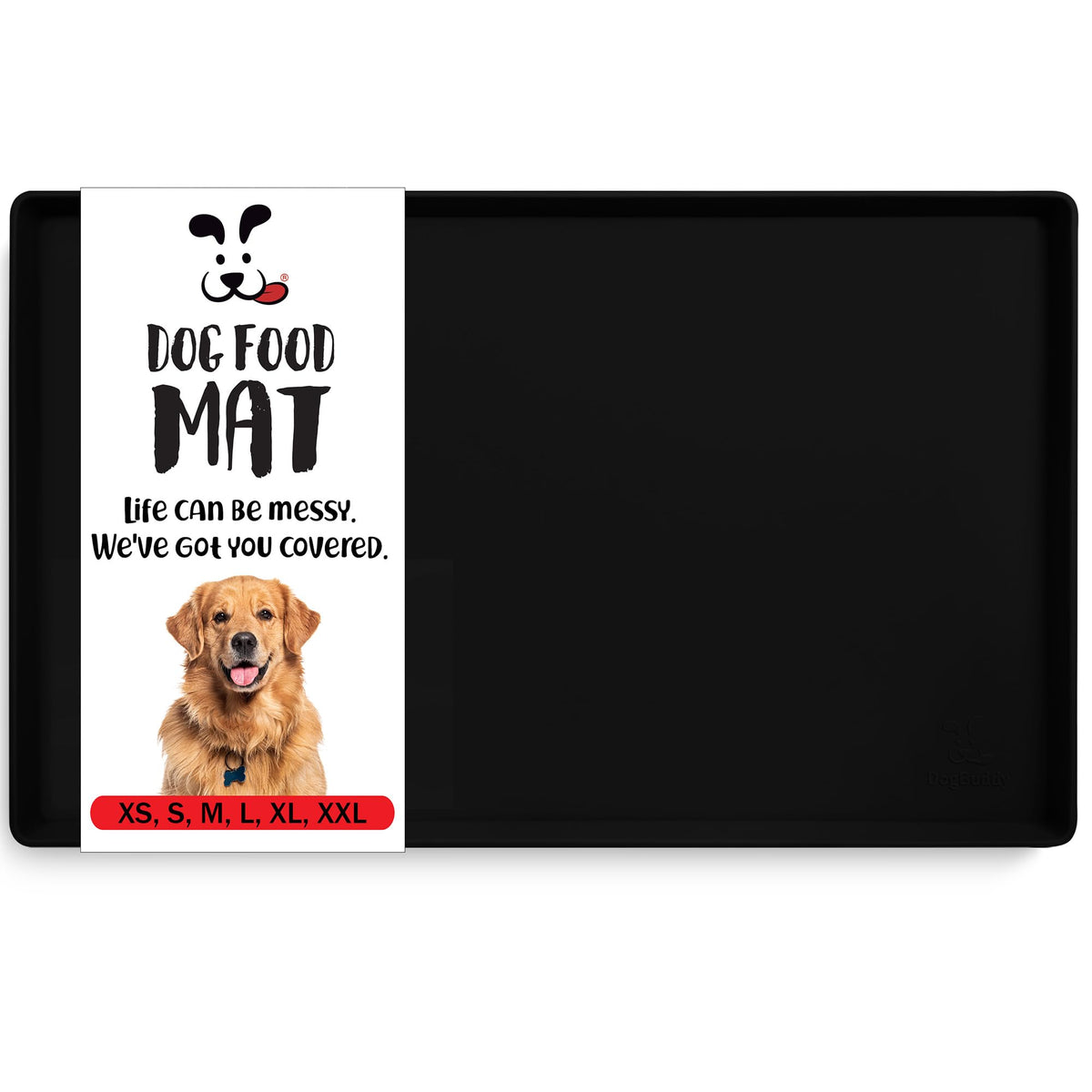 DogBuddy tapis imperméable en silicone protégeant le sol lors des repas.