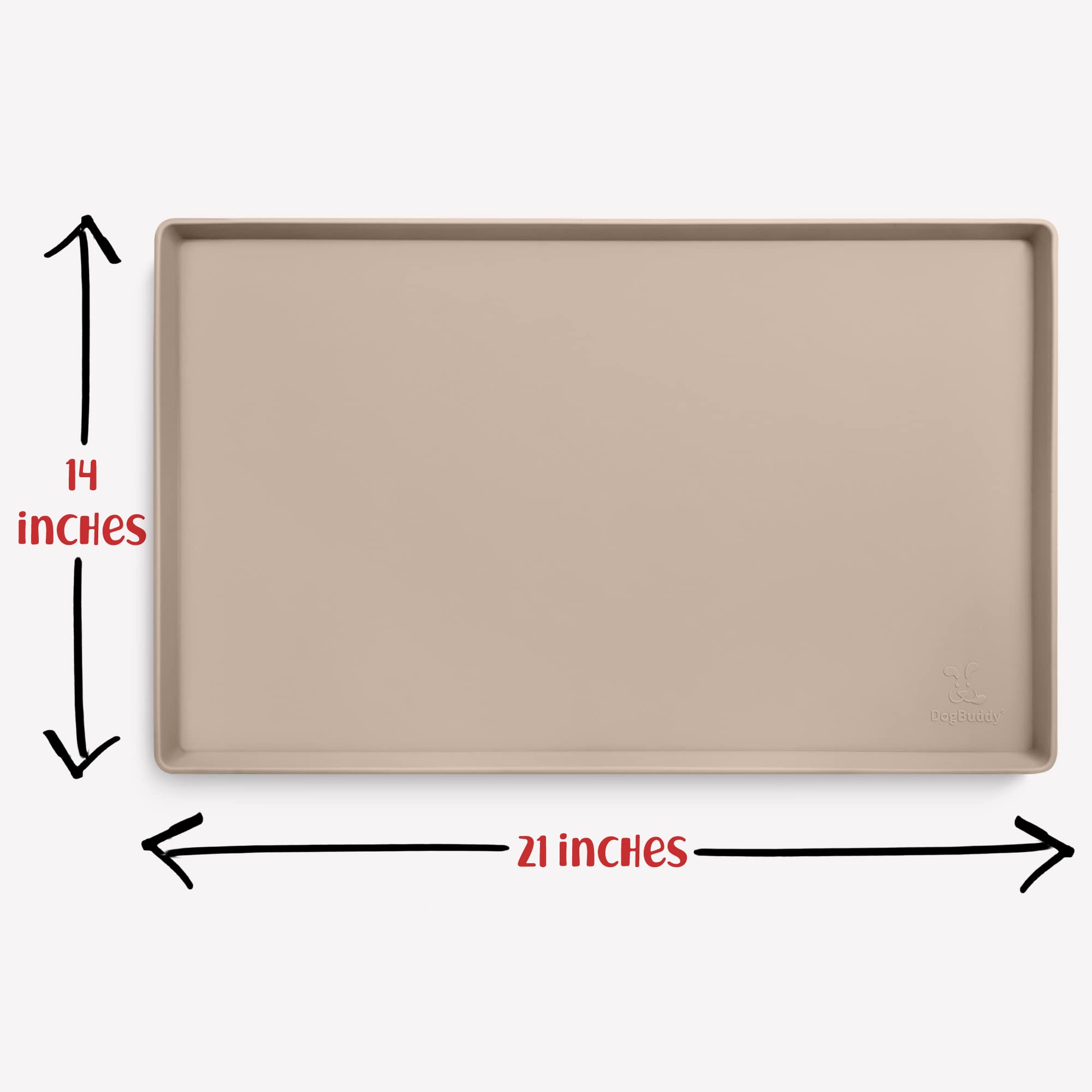 DogBuddy Tapis Dimensions 21x14 Pouces: s'adapte sous bols de taille moyenne