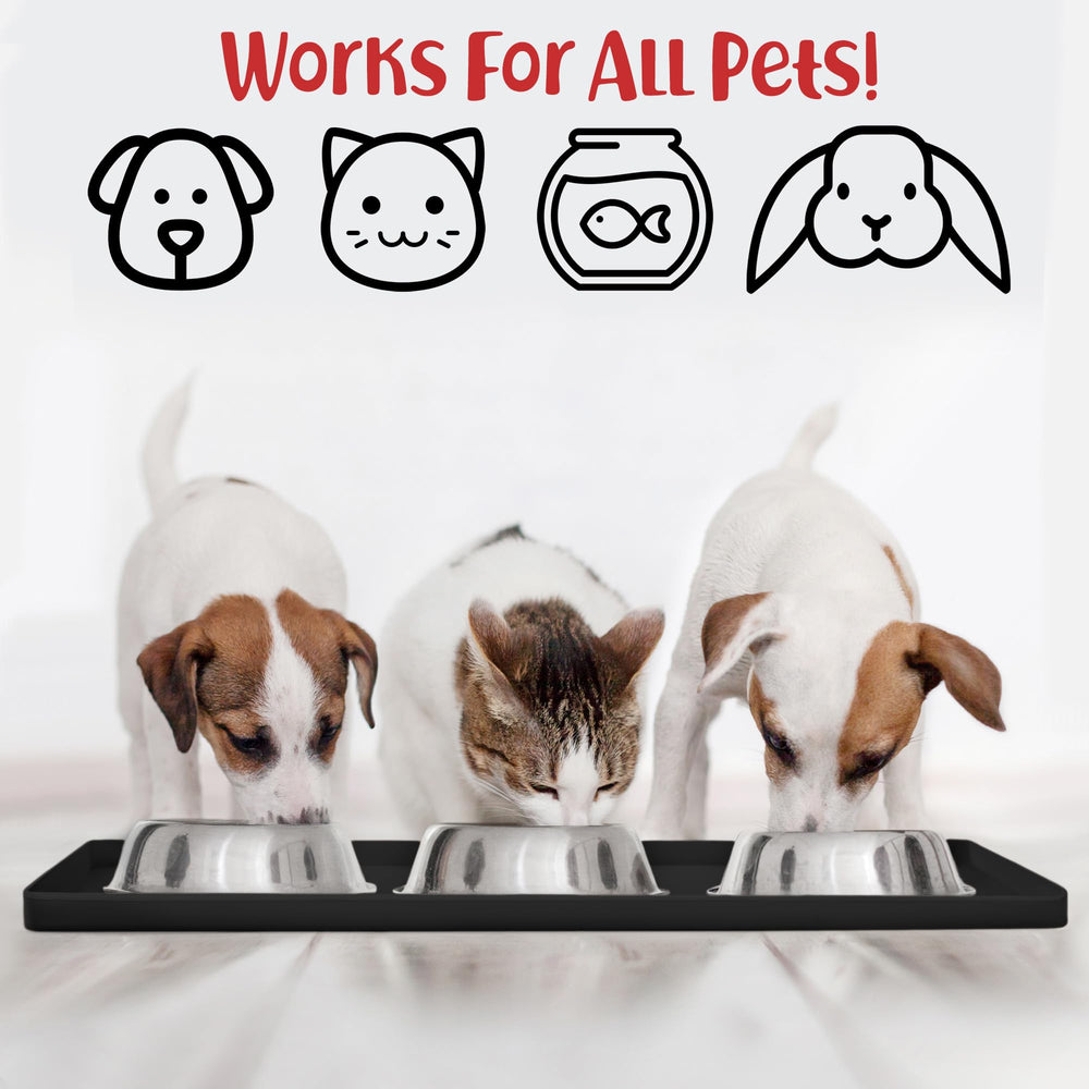 DogBuddy Tapis Nourriture Chien Bords Hauts: limite les déversements sur le tapis.