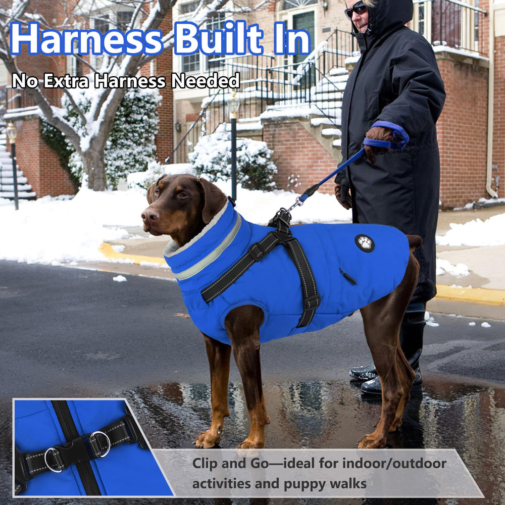 Doublure polaire douce du manteau Dogcheer pour chien bleu, chaleur confortable.