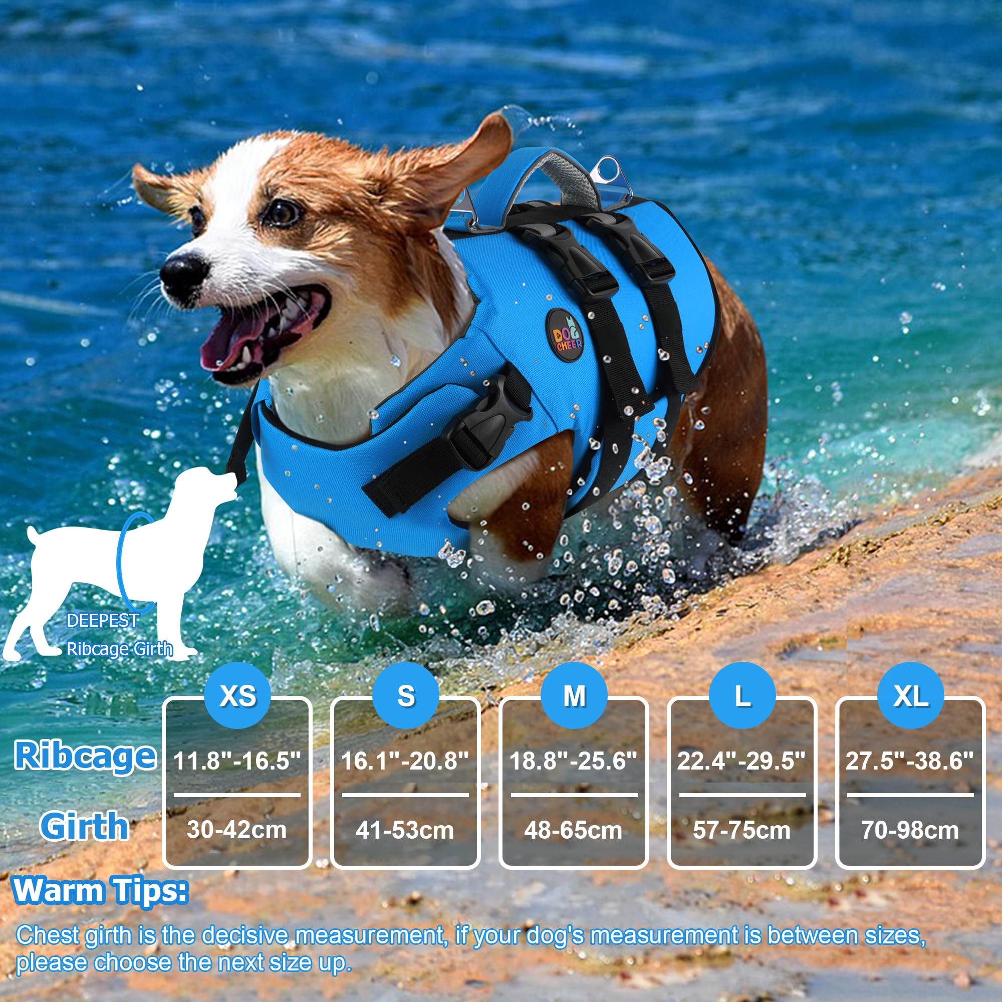 Dogcheer mousse EPE double flottante, détail proche pour une flottabilité fiable.