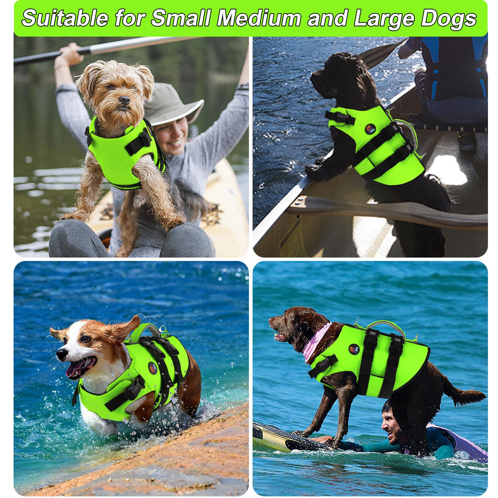 Dogcheer gilet sauvetage chien anneaux D doubles pour sécurité en activités nautiques.