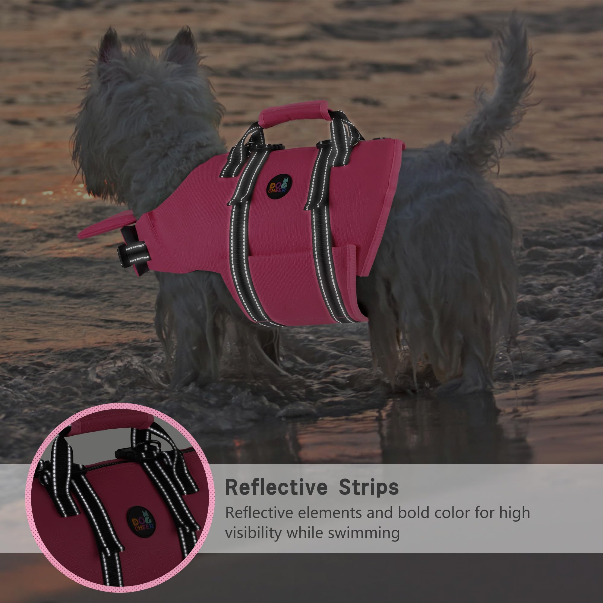 Dogcheer gilet sauvetage : design flottant et sécurisé.