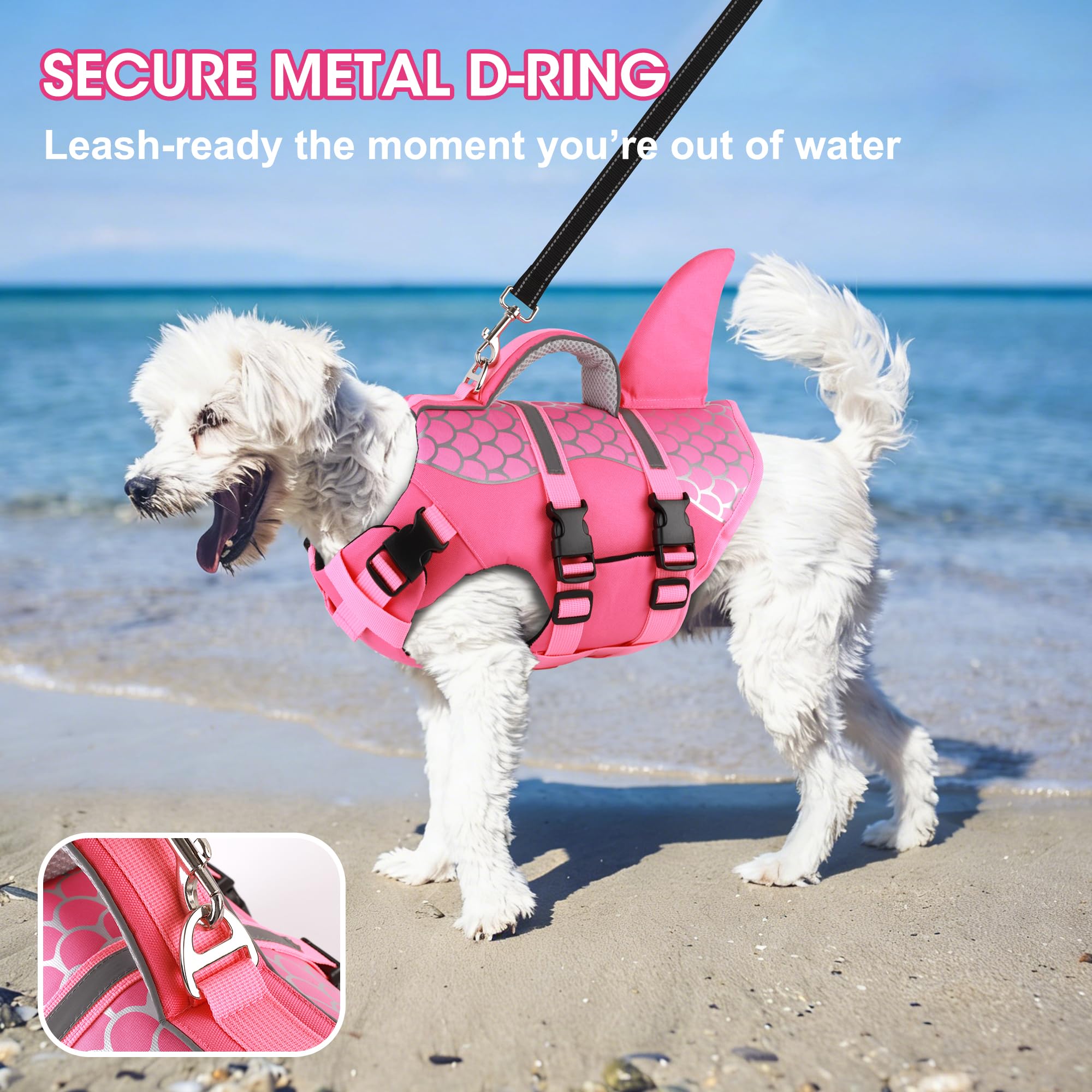 Dogcheer gilet sauvetage chien design fin-requin pour look ludique