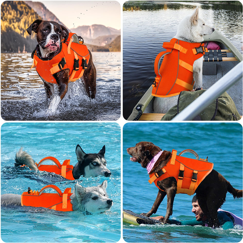 Dogcheer gilet sauvetage chien deux poignees-secours, contrôle facilité sur l’eau.