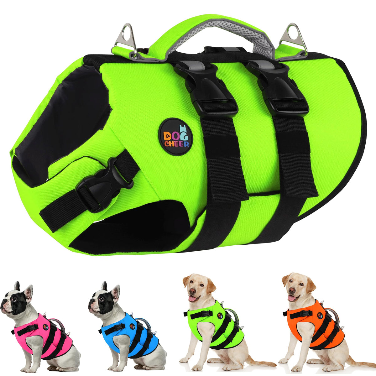 Dogcheer gilet sauvetage chien flottaison néoprène pour natation sécurisée.