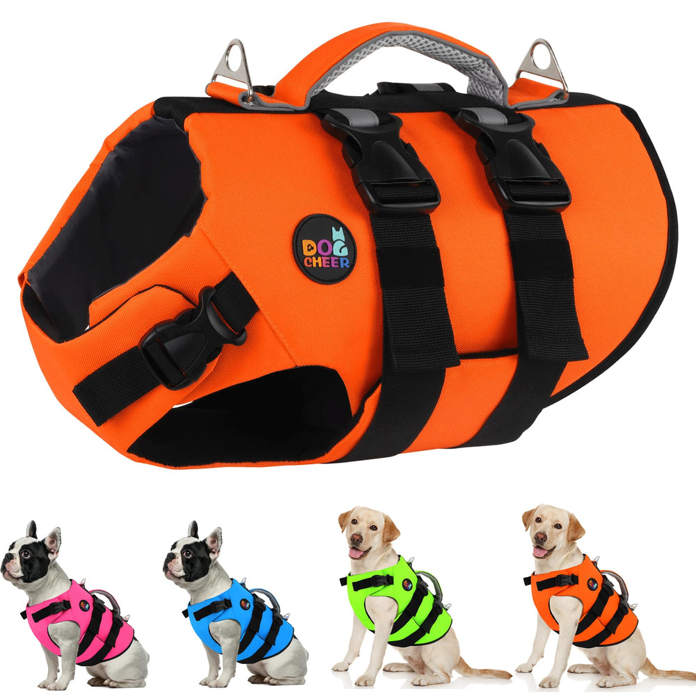 Dogcheer gilet-sauvetage chien néoprène orange pour nage sûre