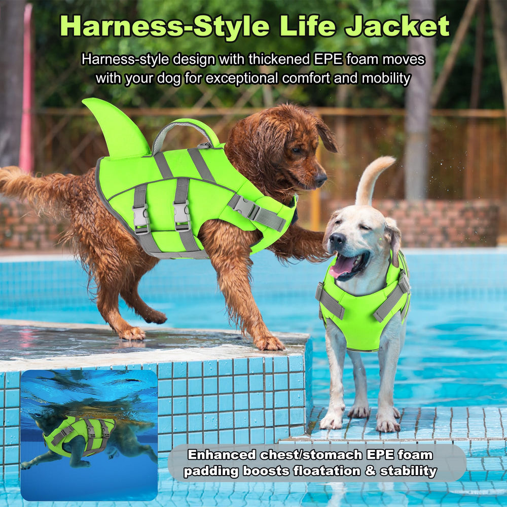 Dogcheer gilet sauvetage chien, poignée pour aide rapide lors des sorties nautiques.