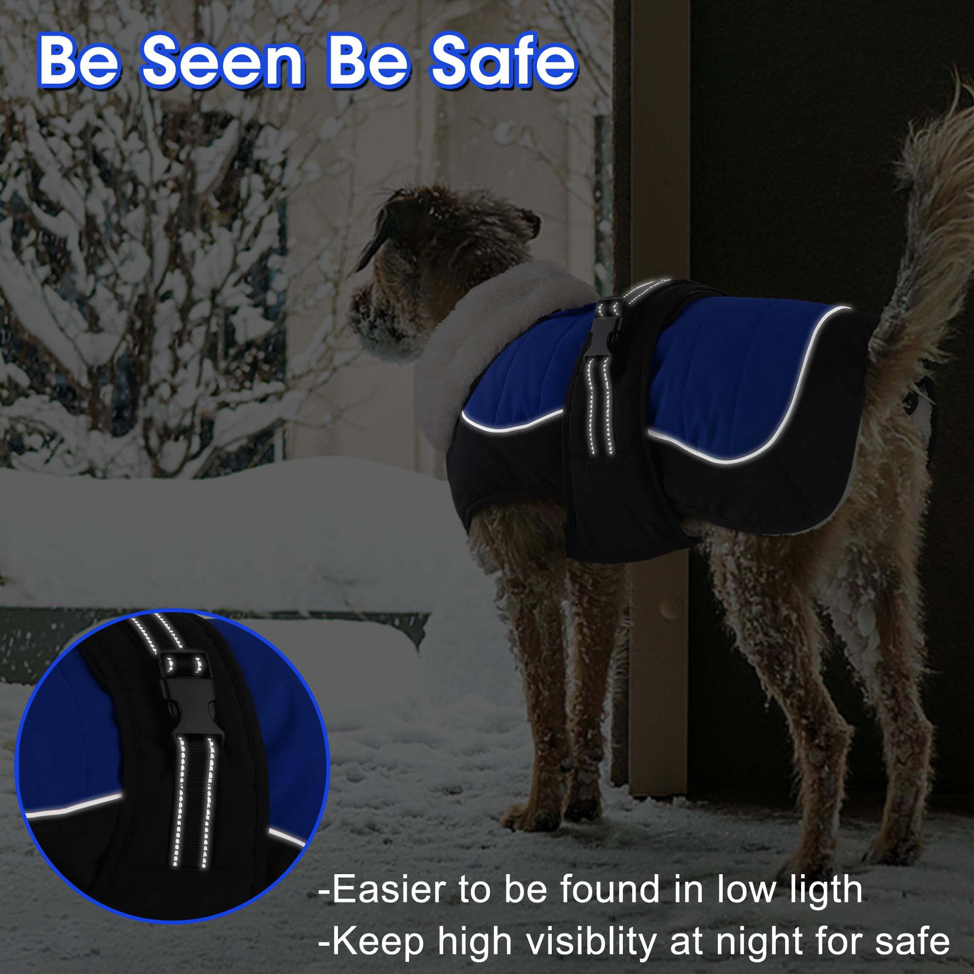 Dogcheer manteau chien bandes réfléchissantes, visibilité améliorée en faible lumière.