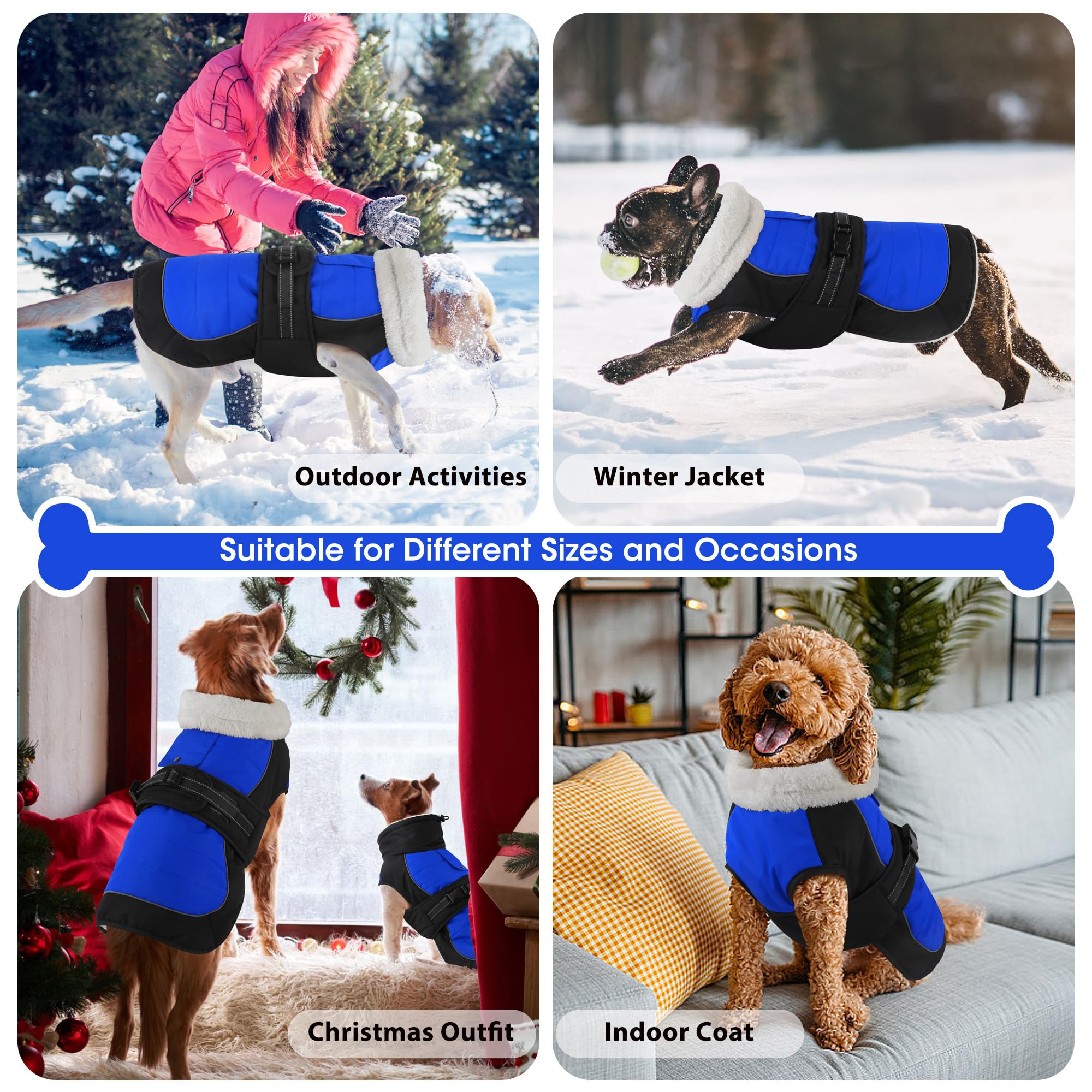 Dogcheer manteau chien douillet en polaire, confort accru lors des sorties hivernales.