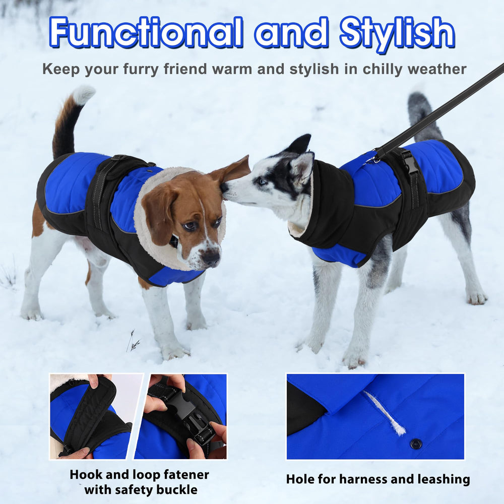 Dogcheer manteau chien fixation rapide et boucle de sécurité, mise en place facile.