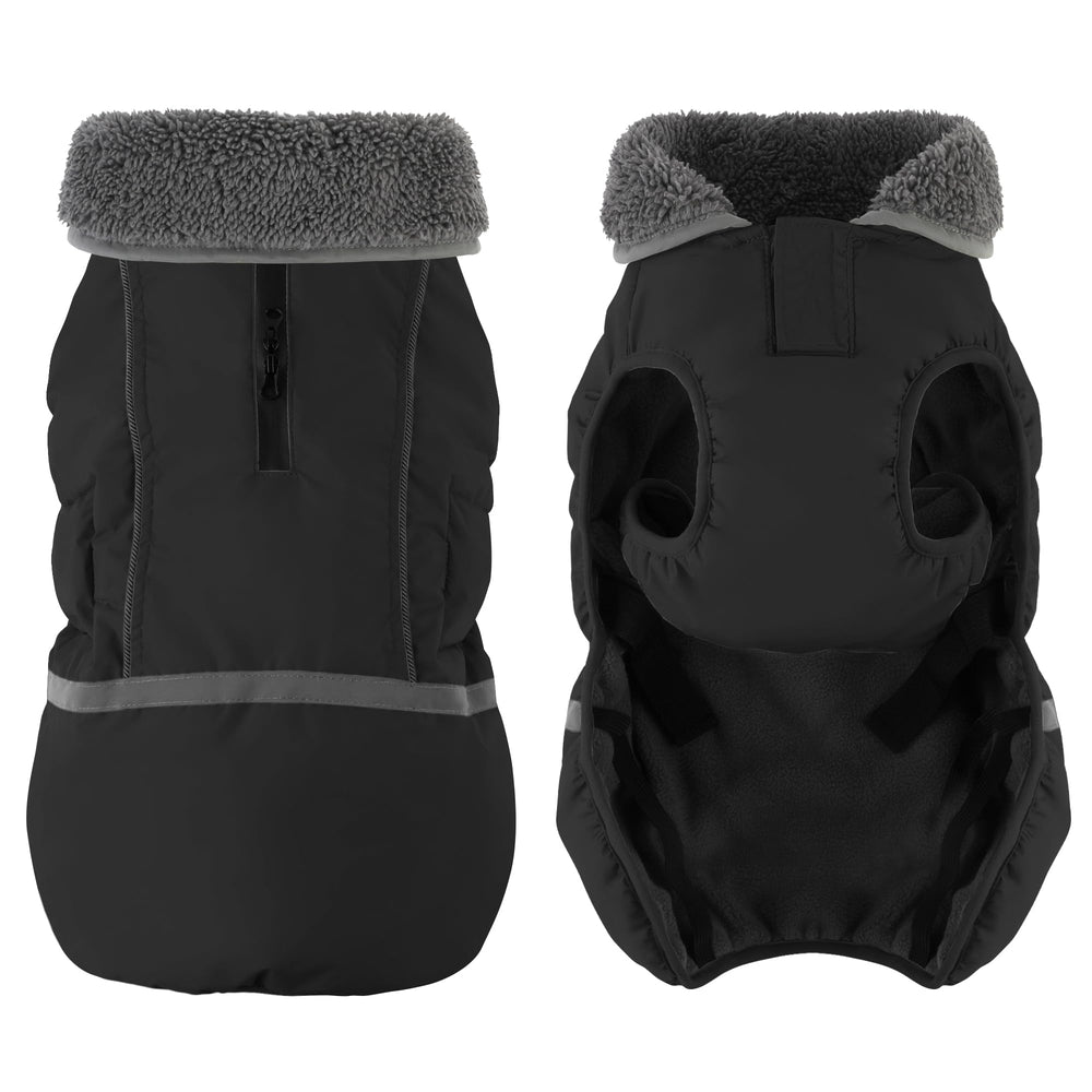 Dogcheer manteau chien imperméable noir, tailles multiples pour toutes les morphologies