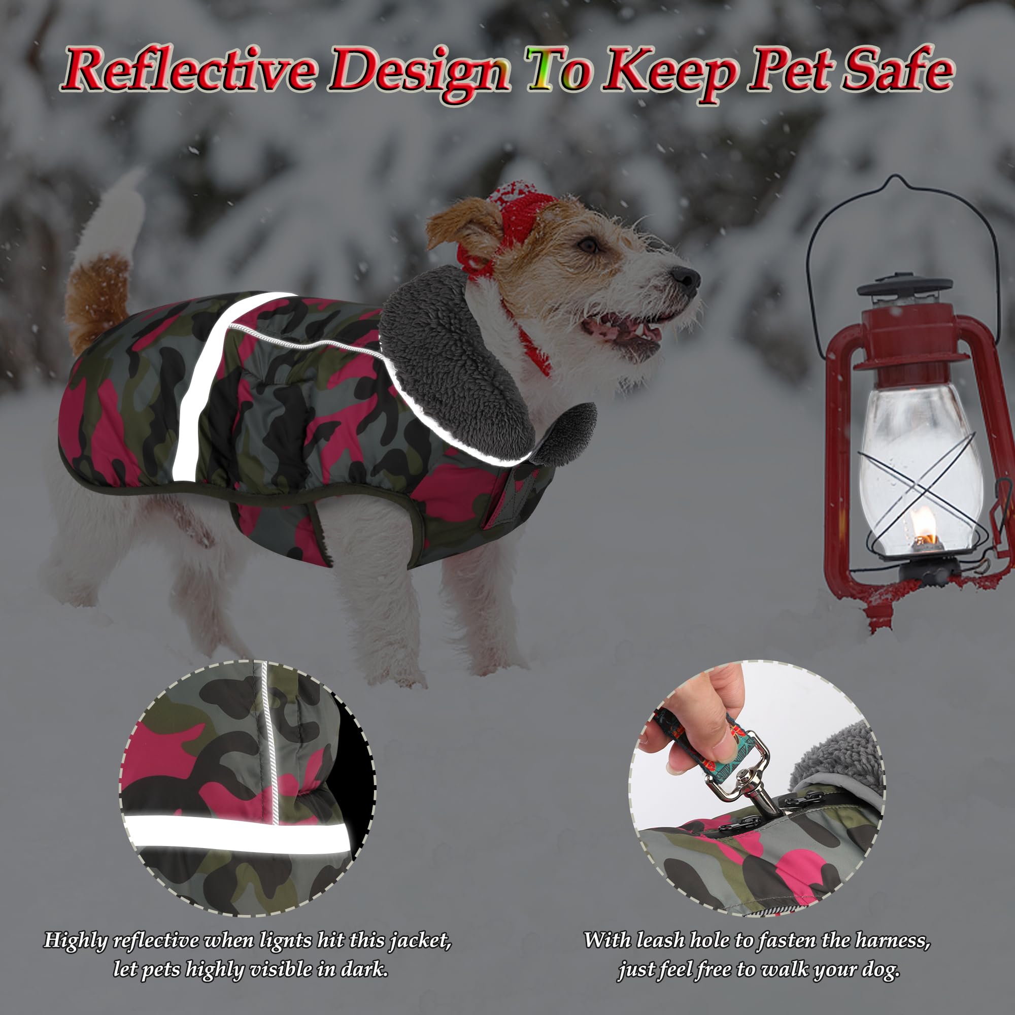 Fermeture arrière du manteau Dogcheer facilitant l’attache de la laisse