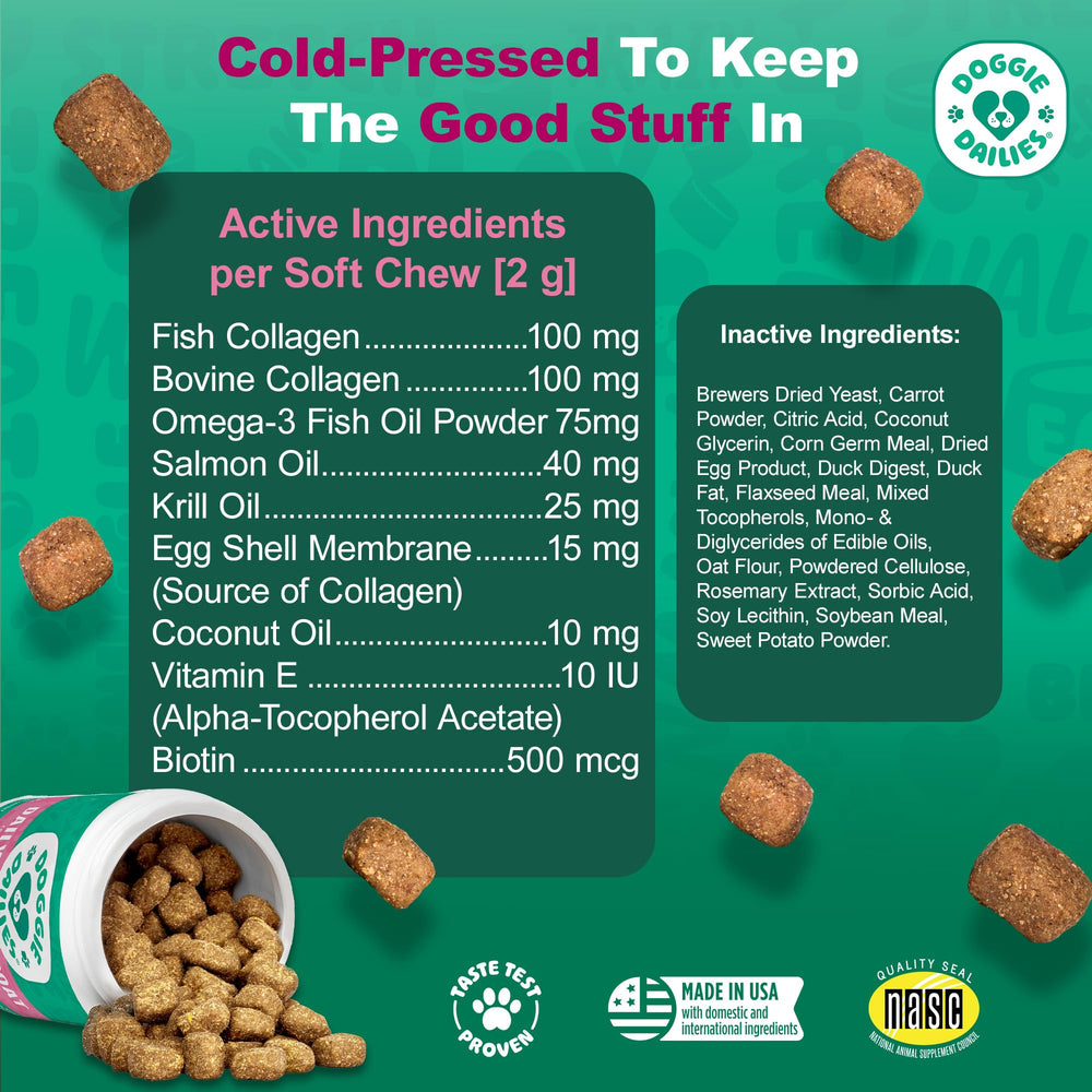 Doggie Dailies biotine vitamine E peau et ongles forts