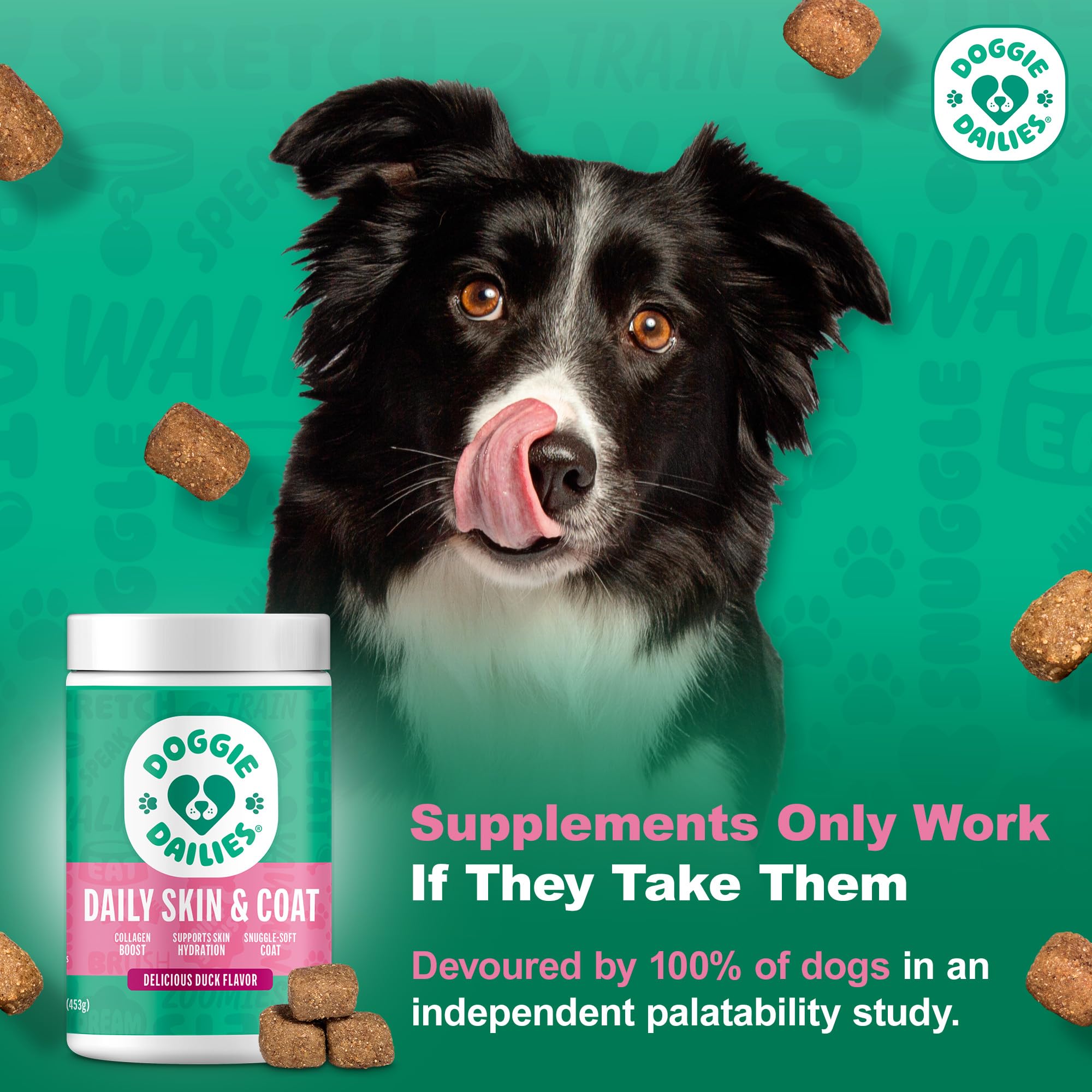 Doggie Dailies collagene trois sources friandises visibles