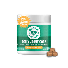 Doggie Dailies, friandises-hanche-articulation: soutien potentiel à la mobilité canine.