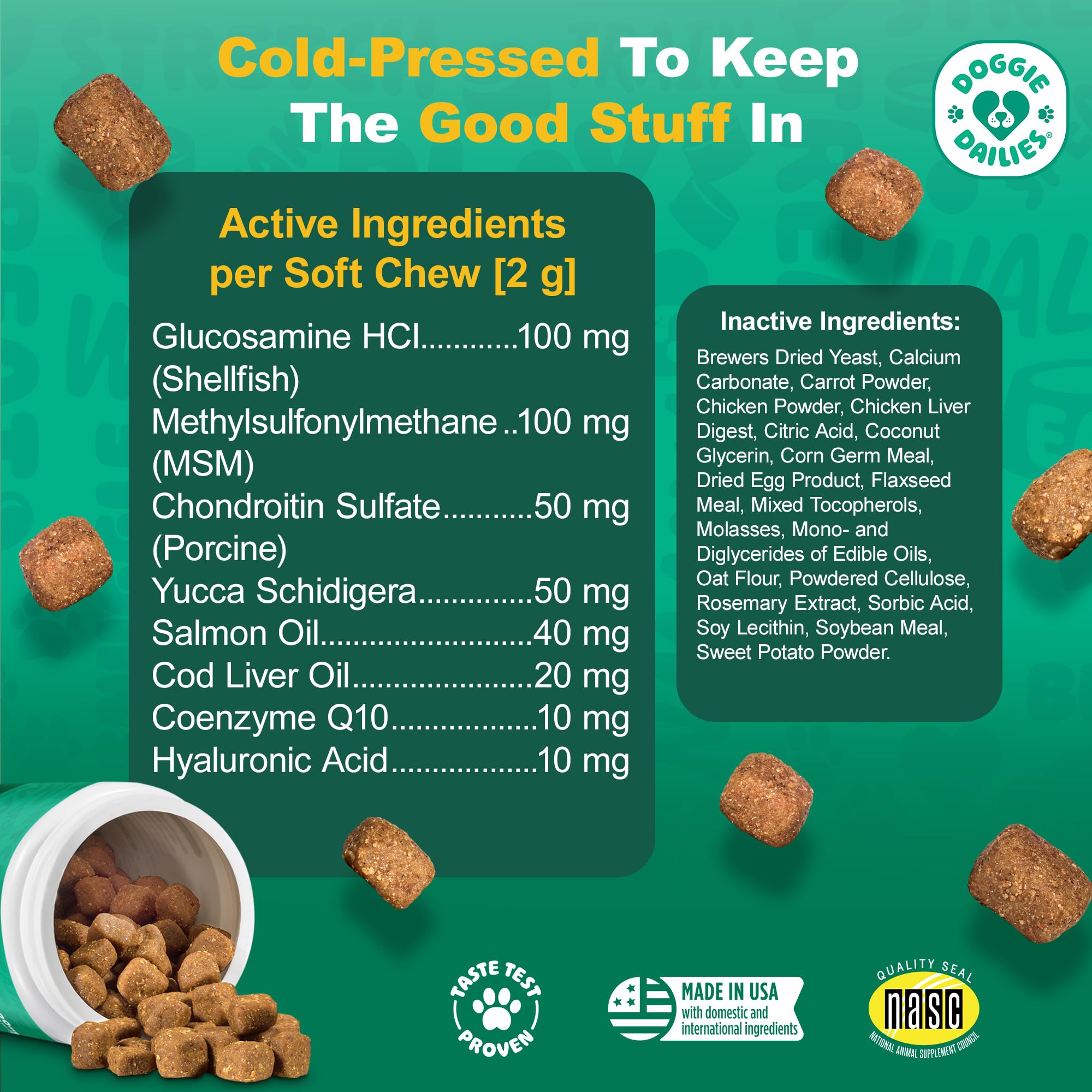 Doggie Dailies – texture-douce, friandise facile à prendre.