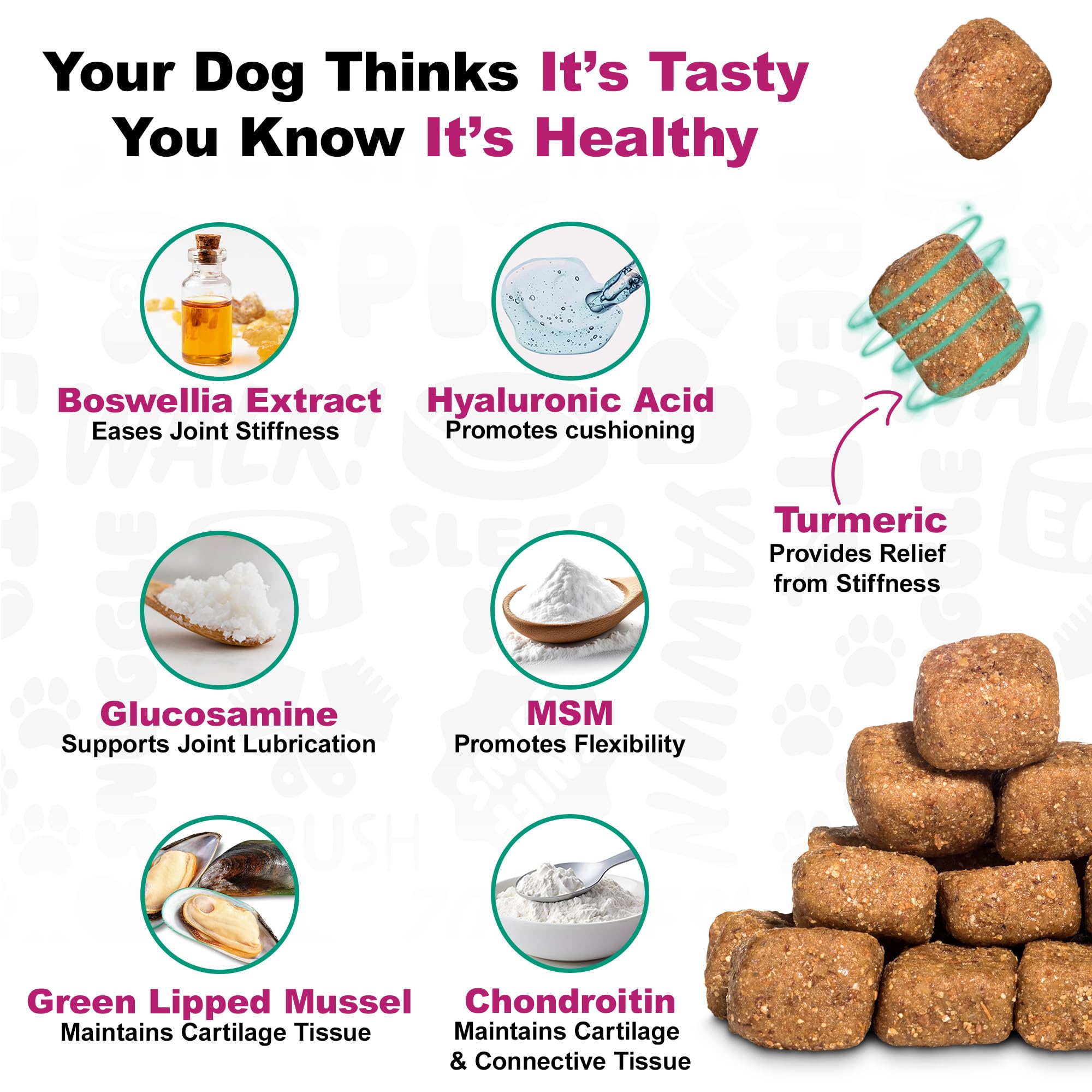 Doggie Dailies yucca-articulations: soutien naturel des tissus conjonctifs.