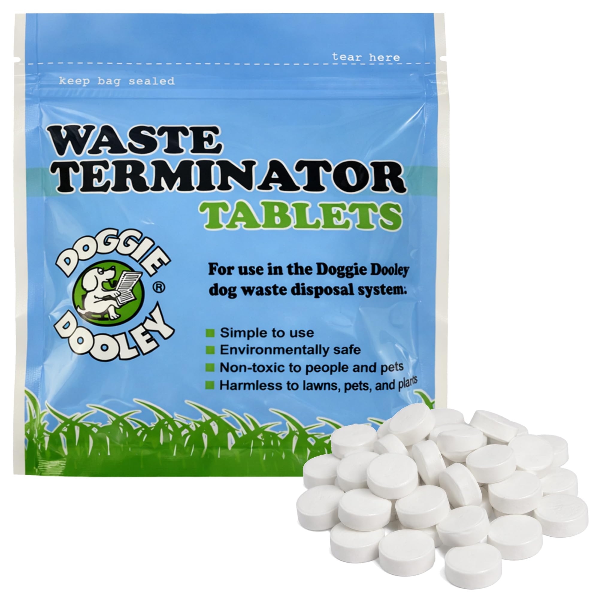 Tablettes Doggie Dooley terminateur pour déchets; entretien sûr de l’unité enterrée