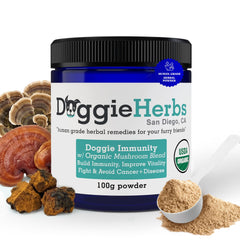 Doggie Herbs Immunité haute puissance — poudre concentrée à ajouter à la nourriture pour soutenir la vitalité