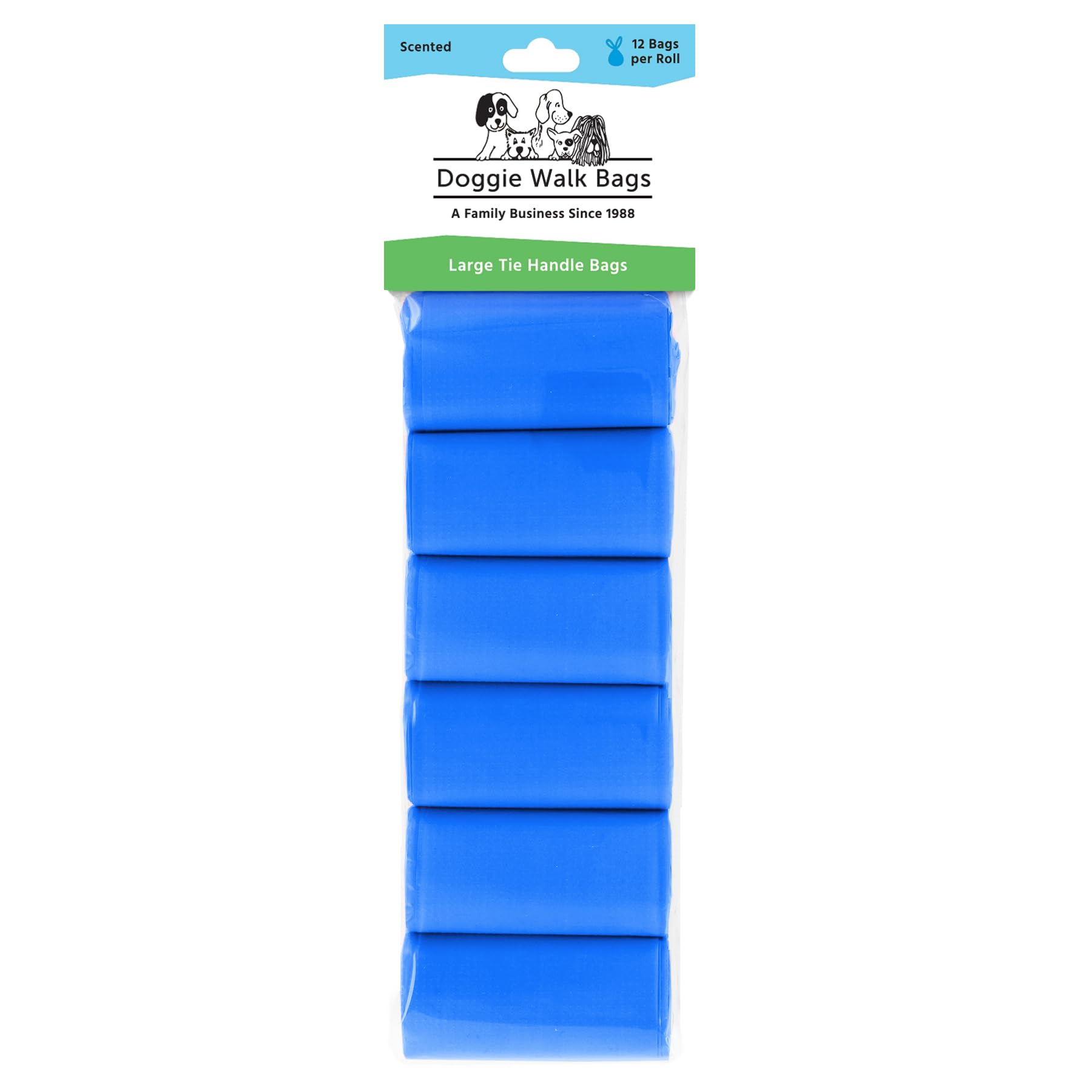 Doggie Walk Bags parfum poudre bleu pour contrôle des odeurs