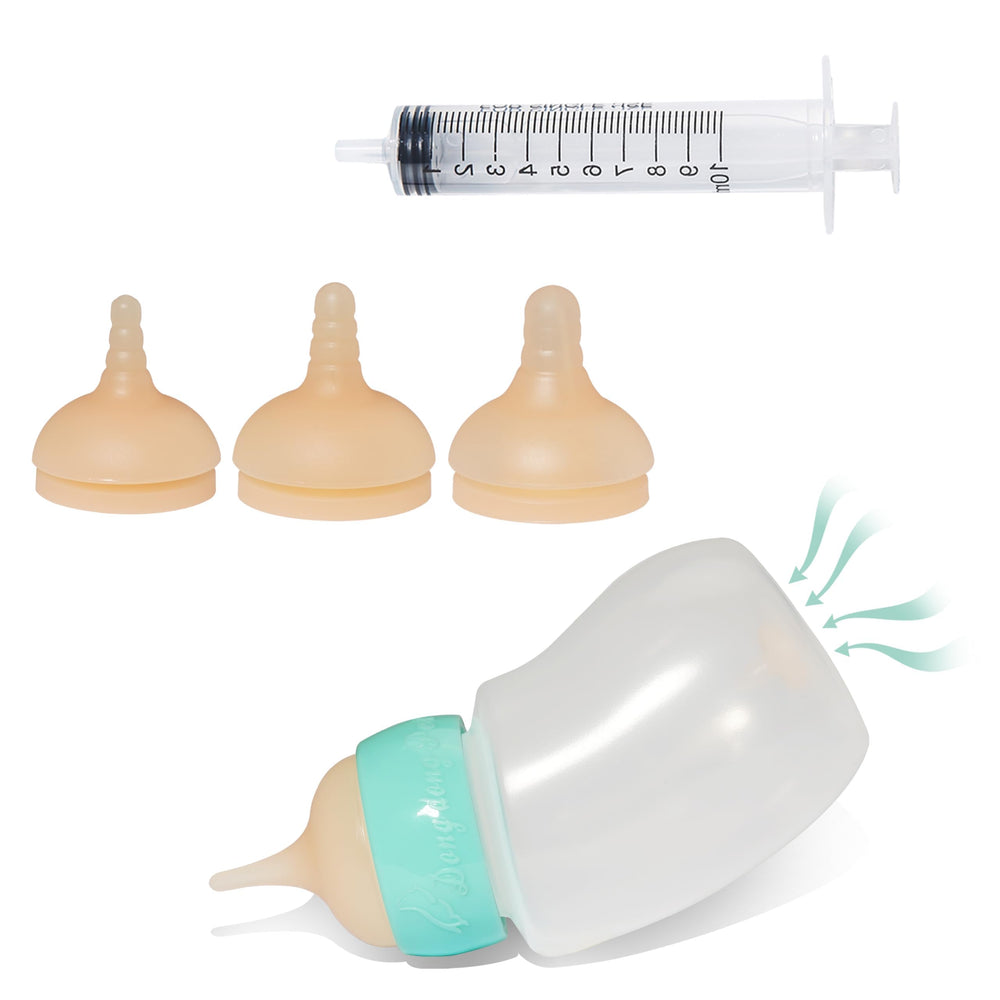 Doggiema biberon chiot angle 45 degrés pour une alimentation naturelle.