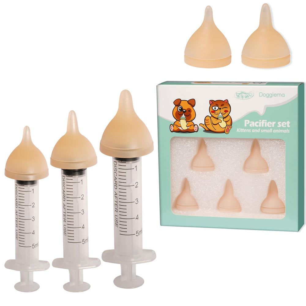 Tétine en silicone Doggiema pour chaton, douceur proche du lait maternel.