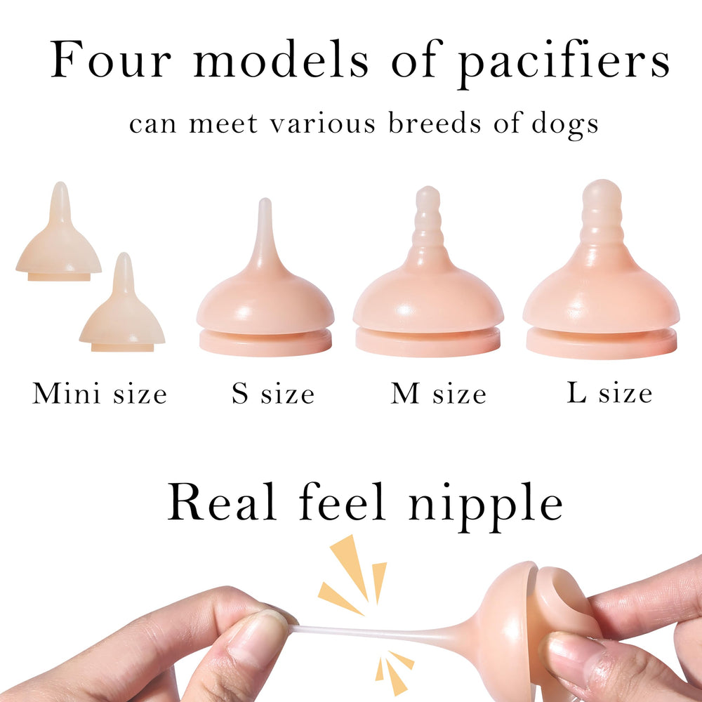 Doggiema tétine silicone pour chaton nouveau-né, favorise une succion naturelle