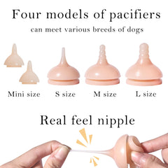 Doggiema tétine silicone pour chaton nouveau-né, favorise une succion naturelle