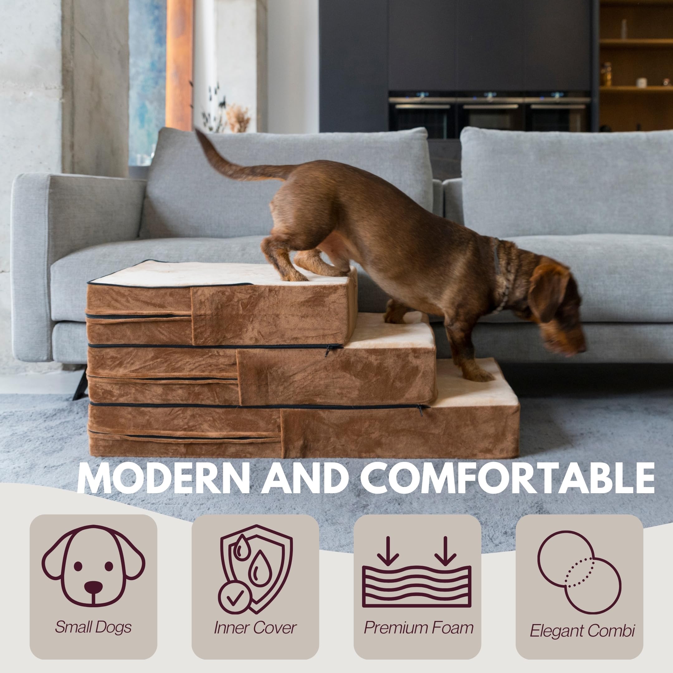 DOGGO Selection escalier pour lit et canapé, design moderne.