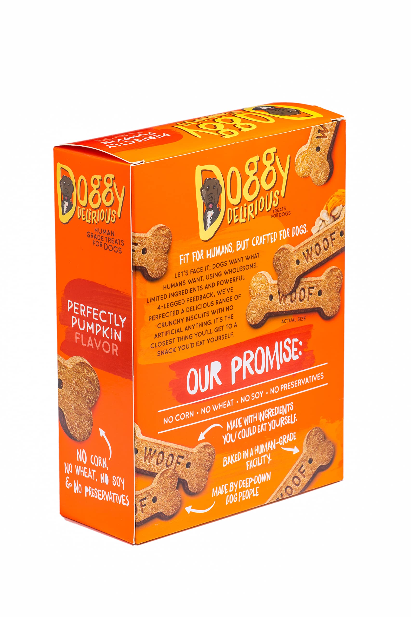 Doggy Delirious friandises crunchy beurre de cacahuète, récompense protéinée pour chiens actifs.