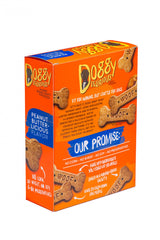 Friandise Doggy Delirious à l’os beurre cacahuète, emballage pratique pour portions.