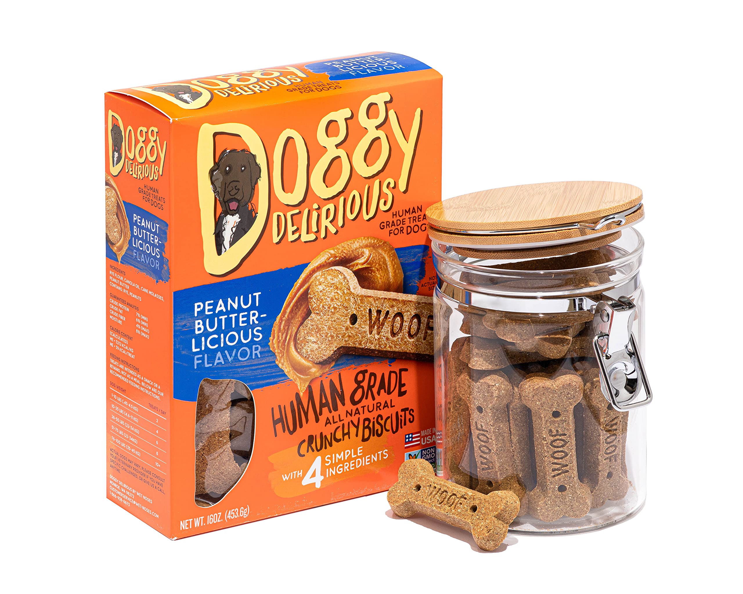 Os au beurre de cacahuète Doggy Delirious, goût apprécié par les chiens.