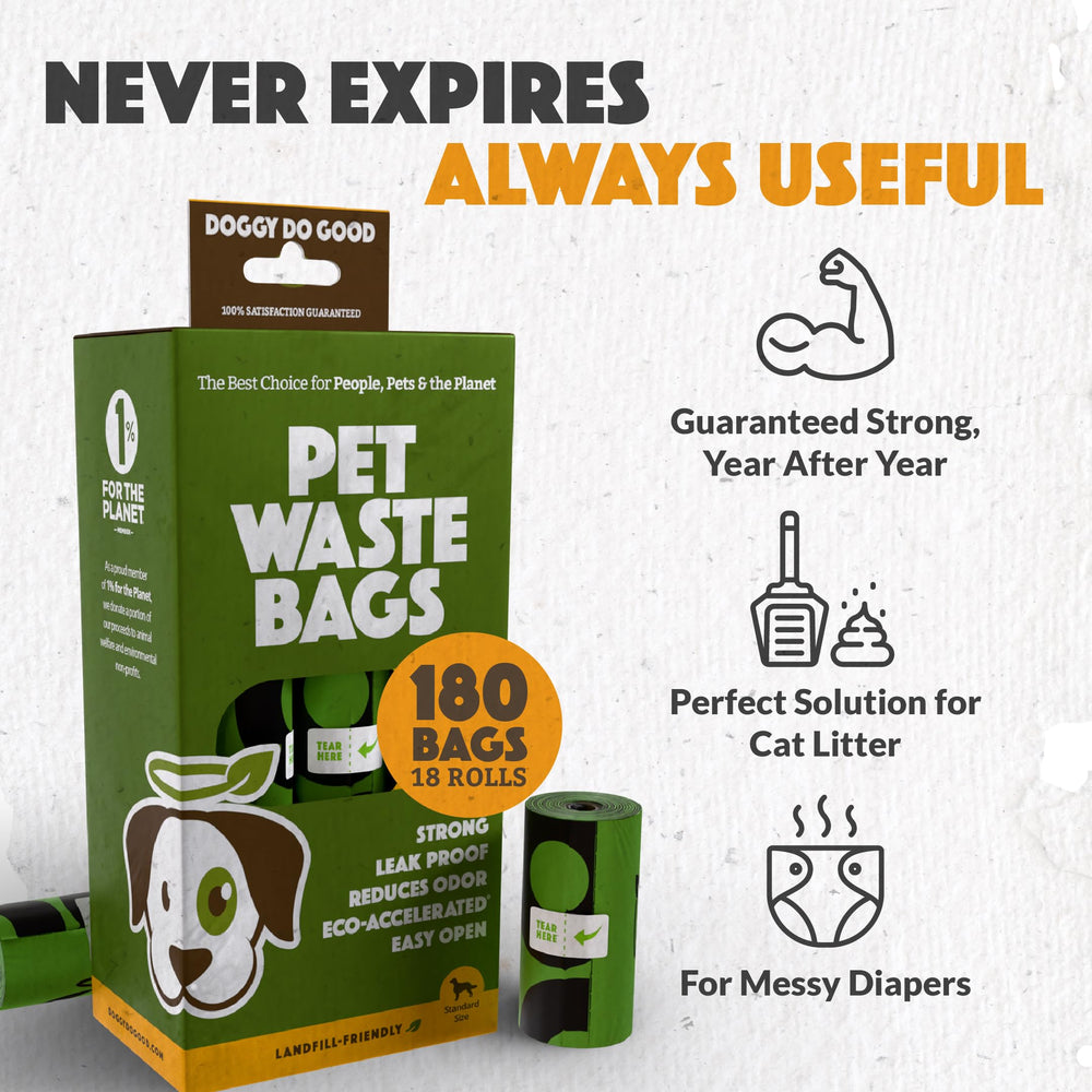 Sacs Doggy Do Good imperméables et sans fuite pour un nettoyage sans souci.