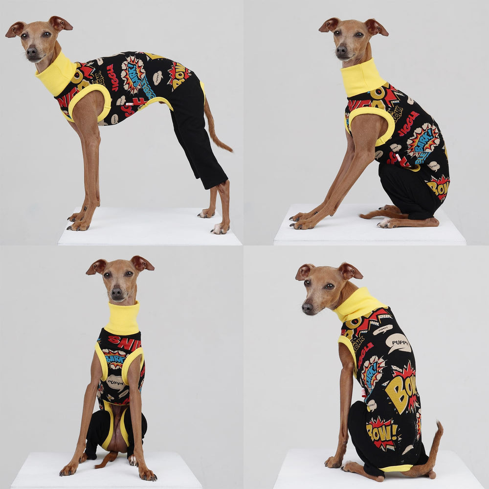 Doggystar nœud noir et couture soignée pour le style