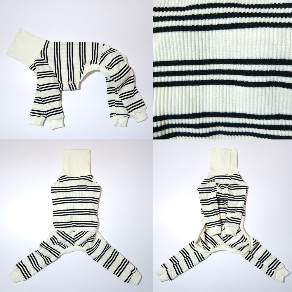 Doggystar détail tissu coton côtelé, douceur et élasticité.