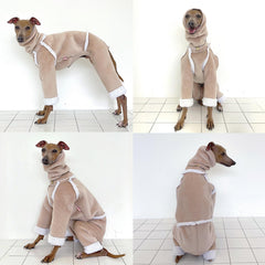 Doggystar extérieur velours côtelé beige, texture douce et élégante.