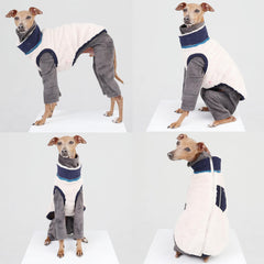 Doggystar manteau douillet navy, fermeture zippée pour chiens actifs.