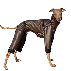 Le manteau doggystar extérieur daim artificiel brun, pour un style chic et durable.