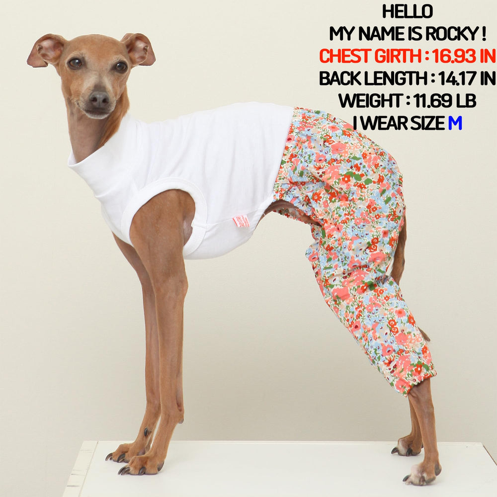 Doggystar Mombbe Orange Onesie-dos, coupe confortable pour liberté de mouvement.