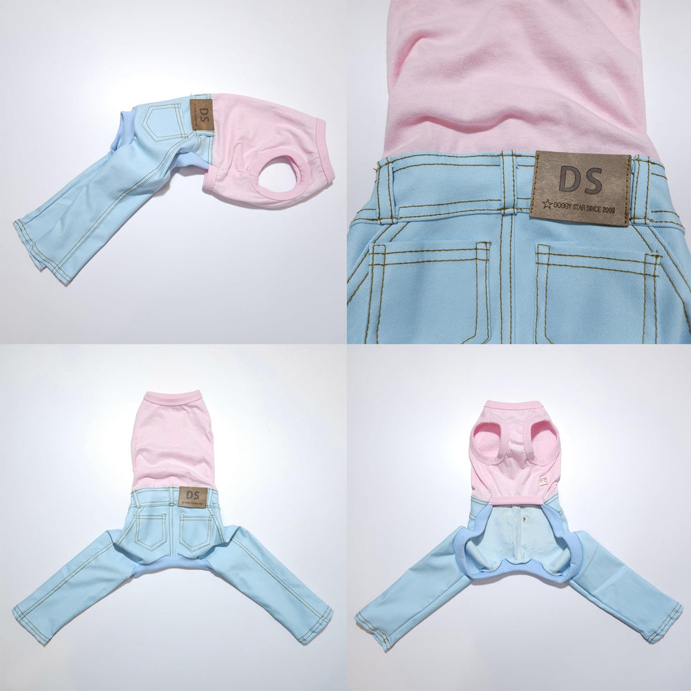 doggystar ouverture-enfilage facile pour chien denim, pratique lors des changements
